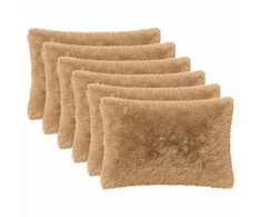 Pagalvėlės užvalkalas 6 pcs HEERLEN Taupe 40 x 60 cm PV pūkinis