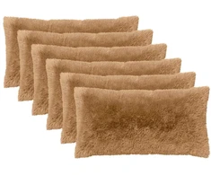 Pagalvėlės užvalkalas 6 pcs HEERLEN Taupe 40 x 70 cm PV pūkinis