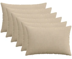 Pagalvėlės užvalkalas 6 pcs HEERLEN Taupe 50 x 80 cm mančester