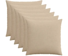 Pagalvėlės užvalkalas 6 pcs HEERLEN Taupe 80 x 80 cm mančester