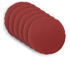 Pagalvėlės užvalkalas 6 pcs HEERLEN Vyno raudona Ø 30 cm