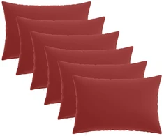 Pagalvėlės užvalkalas 6 pcs HEERLEN Vyno raudona 30 x 50 cm