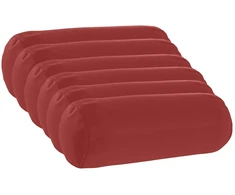 Pagalvėlės užvalkalas 6 pcs HEERLEN Vyno raudona Ø 15 x 40 cm