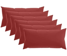 Pagalvėlės užvalkalas 6 pcs HEERLEN Vyno raudona 40 x 70 cm