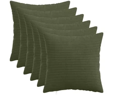 Pagalvėlės užvalkalas 6 pcs HEERLEN Žalia 45 x 45 cm mančester