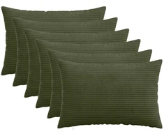 Pagalvėlės užvalkalas 6 pcs HEERLEN Žalia 30 x 50 cm mančester