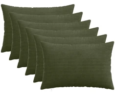 Pagalvėlės užvalkalas 6 pcs HEERLEN Žalia 40 x 60 cm mančester