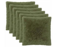 Pagalvėlės užvalkalas 6 pcs HEERLEN Žalia 60 x 60 cm PV pūkinis