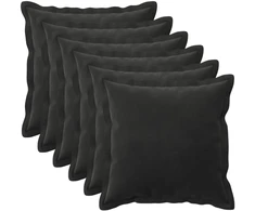 Pagalvėlės užvalkalas 6 pcs HOUTEN Juoda 35 x 35 cm Aksomas