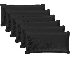 Pagalvėlės užvalkalas 6 pcs HOUTEN Juoda 40 x 80 cm Flanelė