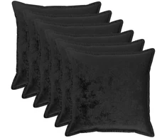 Pagalvėlės užvalkalas 6 pcs HOUTEN Juoda 65 x 65 cm Flanelė