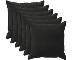 Pagalvėlės užvalkalas 6 pcs HOUTEN Juoda 65 x 65 cm Aksomas
