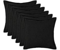 Pagalvėlės užvalkalas 6 pcs HOUTEN Juoda 40 x 40 cm Bouclé