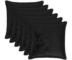 Pagalvėlės užvalkalas 6 pcs HOUTEN Juoda 40 x 40 cm Flanelė