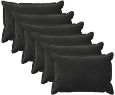 Pagalvėlės užvalkalas 6 pcs HOUTEN Juoda 30 x 50 cm Aksomas