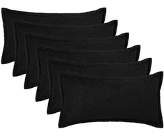 Pagalvėlės užvalkalas 6 pcs HOUTEN Juoda 40 x 70 cm Bouclé