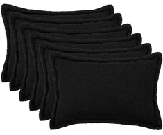 Pagalvėlės užvalkalas 6 pcs HOUTEN Juoda 40 x 60 cm Bouclé