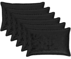 Pagalvėlės užvalkalas 6 pcs HOUTEN Juoda 50 x 80 cm Flanelė
