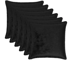 Pagalvėlės užvalkalas 6 pcs HOUTEN Juoda 50 x 50 cm Flanelė
