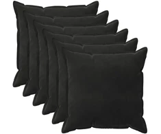 Pagalvėlės užvalkalas 6 pcs HOUTEN Juoda 70 x 70 cm Aksomas