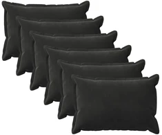 Pagalvėlės užvalkalas 6 pcs HOUTEN Juoda 50 x 80 cm Aksomas