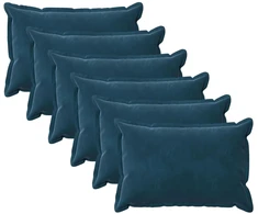 Pagalvėlės užvalkalas 6 pcs HOUTEN Mėlyna 50 x 80 cm Aksomas