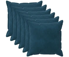 Pagalvėlės užvalkalas 6 pcs HOUTEN Mėlyna 55 x 55 cm Aksomas