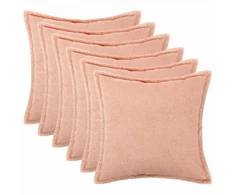 Pagalvėlės užvalkalas 6 pcs HOUTEN Rožinė 45 x 45 cm Bouclé