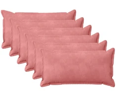 Pagalvėlės užvalkalas 6 pcs HOUTEN Rožinė 40 x 80 cm Aksomas