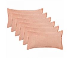 Pagalvėlės užvalkalas 6 pcs HOUTEN Rožinė 40 x 80 cm Bouclé