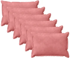 Pagalvėlės užvalkalas 6 pcs HOUTEN Rožinė 30 x 50 cm Aksomas