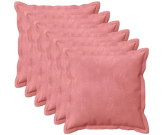 Pagalvėlės užvalkalas 6 pcs HOUTEN Rožinė 45 x 45 cm Aksomas