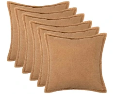 Pagalvėlės užvalkalas 6 pcs HOUTEN Smėlio 65 x 65 cm Bouclé