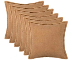 Pagalvėlės užvalkalas 6 pcs HOUTEN Smėlio 80 x 80 cm Bouclé