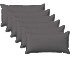 Pagalvėlės užvalkalas 6 pcs HOUTEN Šviesiai pilka 40 x 80 cm