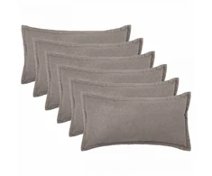 Pagalvėlės užvalkalas 6 pcs HOUTEN Šviesiai pilka 40 x 80 cm