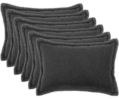 Pagalvėlės užvalkalas 6 pcs HOUTEN Tamsiai pilka 50 x 75 cm