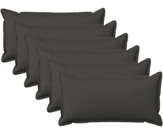 Pagalvėlės užvalkalas 6 pcs HOUTEN Tamsiai pilka 40 x 80 cm