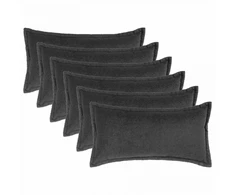 Pagalvėlės užvalkalas 6 pcs HOUTEN Tamsiai pilka 40 x 70 cm