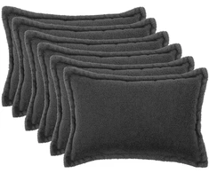Pagalvėlės užvalkalas 6 pcs HOUTEN Tamsiai pilka 50 x 80 cm