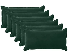 Pagalvėlės užvalkalas 6 pcs HOUTEN Tamsiai žalia 40 x 80 cm