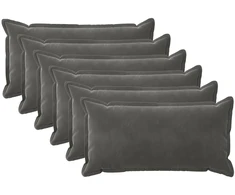 Pagalvėlės užvalkalas 6 pcs HOUTEN Tamsiai pilka 40 x 70 cm