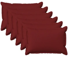 Pagalvėlės užvalkalas 6 pcs HOUTEN Vyno raudona 50 x 75 cm