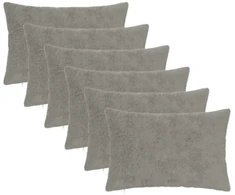 Pagalvėlės užvalkalas 6 vnt. HEERLEN Šviesiai pilka 30 x 50 cm