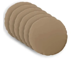 Pagalvėlės užvalkalas 6 vnt. HEERLEN Taupe Ø 30 cm Poliesteris
