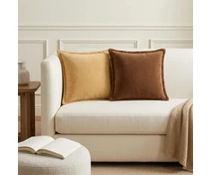Pagalvėlės užvalkalas 6 vnt. HOUTEN Taupe 30 x 30 cm Flanelė