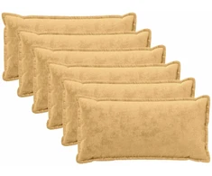 Pagalvėlės užvalkalas 6 vnt. HOUTEN Taupe 40 x 80 cm Flanelė