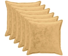 Pagalvėlės užvalkalas 6 vnt. HOUTEN Taupe 55 x 55 cm Flanelė