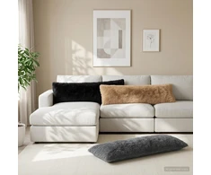 Pagalvėlės užvalkalas HEERLEN Taupe 40 x 145 cm PV pūkinis