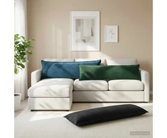 Pagalvėlės užvalkalas HOUTEN Juoda 40 x 145 cm Aksomas